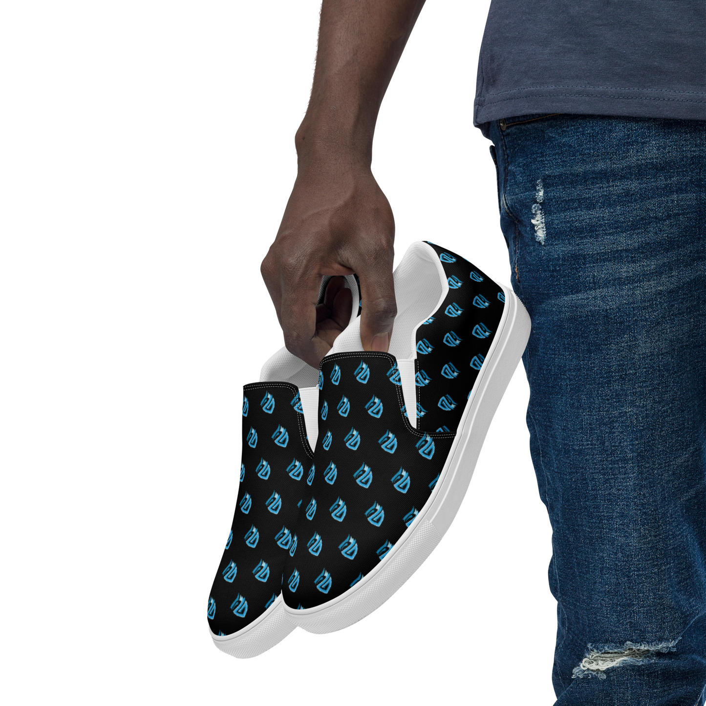 Zephyr Pattern Men’s Slip-on Canvas Shoes